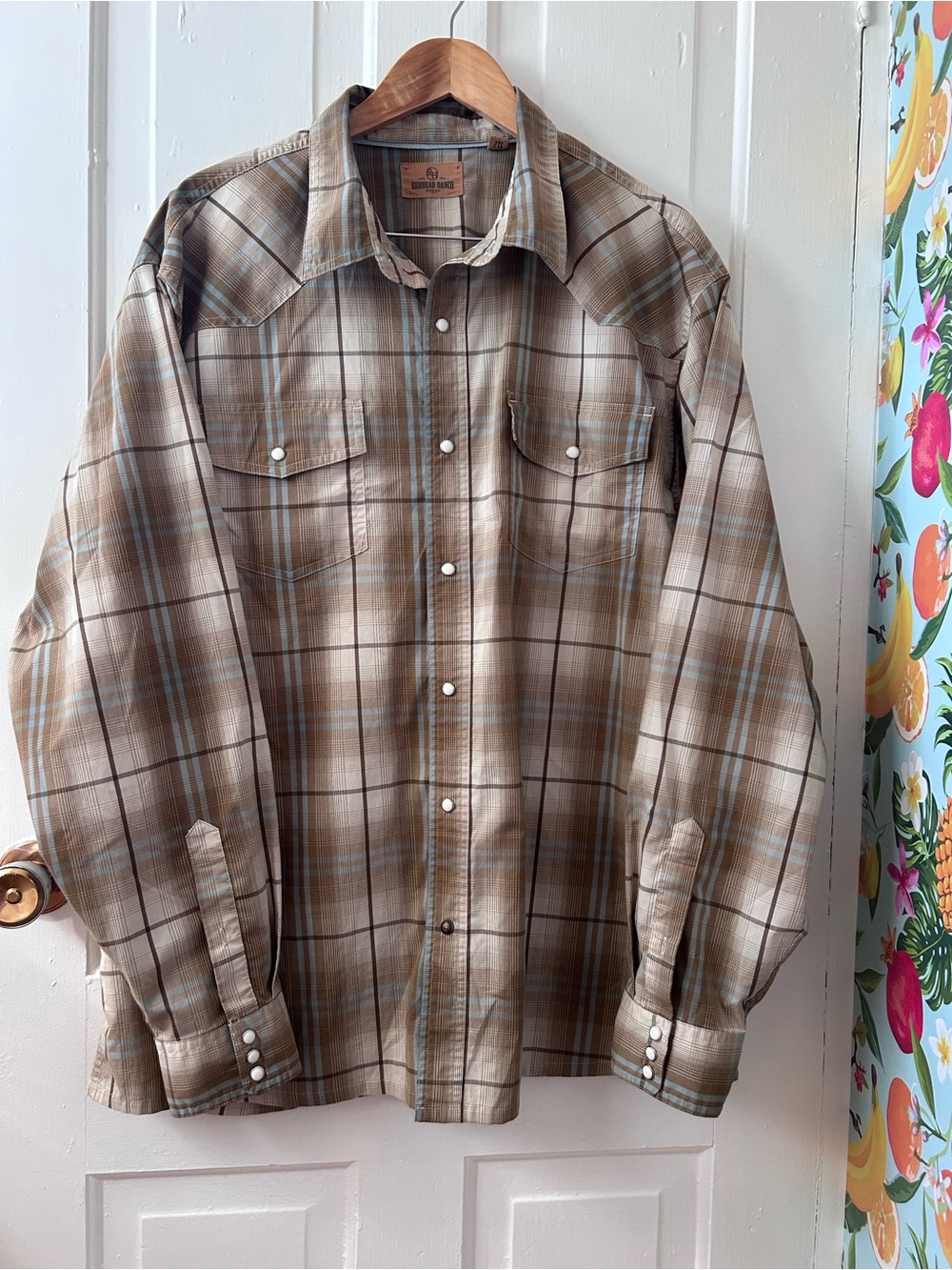 RedHead Ranch Men's Plaid Western Pearl Snap Shirt (2XL Tall)